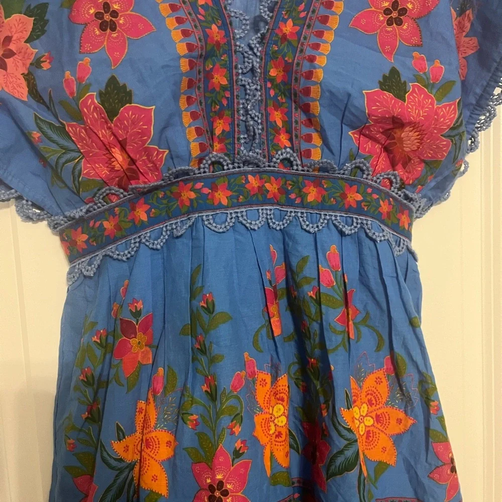 Farm Rio Tropical Tapestry Layered Dress - Picture 4 of 8